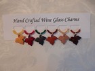  fall Leaves     Thanksgiving Set Of 6 Handcrafted Wine Glass Charms 
