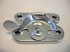 Vintage Nos Chrome   Steel Window Sash Lock Crescent Shape W Thumb Turn
