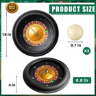 18 Inches Deluxe Casino Roulette Wheel Set  Abs Professional Roulette Set With D