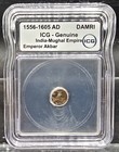 Ancient 1556   1605 Ad Mughal Empire Damri Icg Genuine India Emperor Akbar Coin