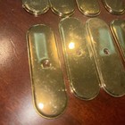 10 Cabinet Knob Pull Backplate Burnished Brass  3 