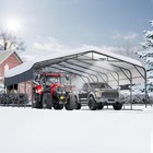 20x25 Ft Heavy Duty Metal Carport For 2 Cars Galvanized Steel Roof Removable Us