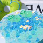 Clear Glitter Slime Kit With Turtle Toy For Kids Age 6-14 Crunchy Non Sticky Diy
