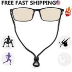 5pcs Neck Straps Sunglass Eyeglass Cord Glasses Lanyard Sport Swim Holder Black