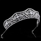 Luxury All Cz Cubic Zirconia Flower Queen Wedding Princess Tiara Crown For Women