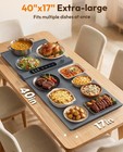 Yeeke 40 x17  Electric Food Warming Mat 3-zone 17 Temp Settings 6hr Timer New