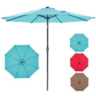 Gianna 10 Ft Patio Umbrella For Table  Outdoor Sun Umbrella With 32 Solar Led