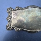Antique Victorian Ornate Silver Plated Coffin Casket Plate Plaque Oddity As Is