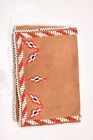Vtg Native American Apache Indian Beaded Leather Pouch Bag Wallet Folding-