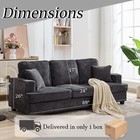 Sofa Couch For Living Room  Modern Loveseat Sofa With Extra Comfy Deep Seat  Mid