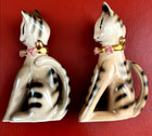 Rare Mcm Vintage Siamese Cat Salt And Pepper Shake Shakers Mcm Japan Cork Bottom