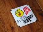 Vintage Esso Porcelain Metal Sign Oil Gas Lubester Fuel Drop 4-3 4  X4-3 4   Key