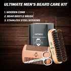 Beard Hair Brush  Comb And Scissors Set For Men s Beard Care Grooming