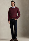  125 Nwt Polo Ralph Lauren Mesh-knit Cotton Crewneck Sweater Burgundy  M Medium