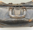 Vintage Antique Large Leather Doctor s Medical Lined Bag