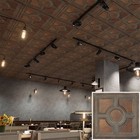 Faux Tin Vintage Ceiling Tiles Decor Wall Panels Pl37 Weather Copper 10pcs lot