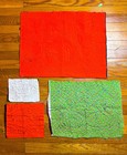 Vintage Textile Kuna Panama Mola 4 Pc Lot Bird Cat Native Spirit Folk Art Fish