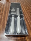 Stainless Steel White Pearl Handled Wedding Cake Knife   Server Set New 
