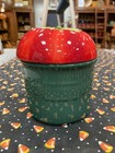 Longaberger Pottery Tomato Lid Topper Only  No Basket-new In Box