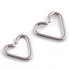 16g Solid Titanium Heart Shaped Ear Cartilage Daith Helix Orbital Piercing Ring