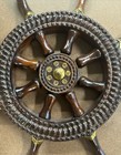 17    Brass Wooden Vintage Ship Steering Wheel Pirate D  cor Wood Fishing Wall Boat