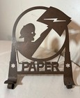 Antique Bronze Figural Boy Ephemera Paper Letter Book Desk Stand Holder