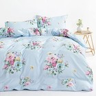  - Shabby Chic Comforter Set  Floral Farmhouse Cottagecore Vintage Queen Blue