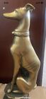 Vintage Whippet   Greyhound Brass bronze Art Deco Statue 