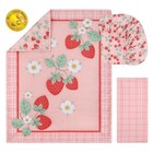Strawberry Sweet 3 Piece Baby Girl Crib Bedding Set By The Peanutshell