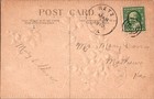 Vintage Easter Postcard Purple Flowers Gold Cross Embossed 1910