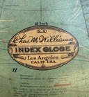 Antique Vintage Chas M  Williams 12    Diameter World Index Globe