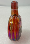 James Buchanan Carnival Glass Wheaton Presidential Decanter Red Iridescent