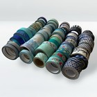 Washi Decorative Tape  lot Of 78  Blue Aqua Glitter Metallic Theme
