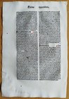 Decorative Incunable Leaf Antonius Florentinus Summa Speyer Drach  f  - 1488