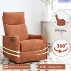 Manual Swivel Rocker Recliner Chair Nursery Glider Rocking Chair  Massage Heated