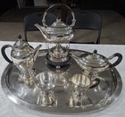 Pre-war Georg Jensen Sterling Silver Tea    Coffee Set With Tray 230 Ounces 