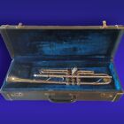 Vintage 1930s Trumpet Buescher Elkhart True Tone Trumpet W  Case