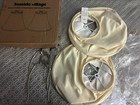 Seaside Village Bell Lamp Shades Set Of 2  Cream Fabric Lampshades Medium Shade 