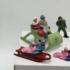 12 Barclay Manoil Lead Figures Skater Sleigh Ski Carriage Christmas Village Mini