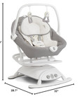 Joie Cinnamon 2-in-1 Glider   Rocker Baby Swing Walnut W1604bbwnt900  ob9173