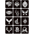 Moricher Henna Tattoo Kit Temporary Tattoo Kits 5 Cones 96 Stencils Gifts For Di