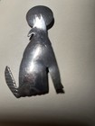 Navajo Handmade Sterling Silver Of A Coyote Howling At The Moon 