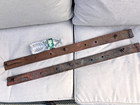 Large  Antique Forged Wrought Iron Barn Door Hinges 32  - Set Of 2