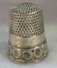  798 Rosettes  Sterling Thimble - Simons Bros Co - C1880s-1900s   size 9 