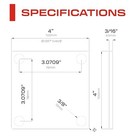 4x4  Weldable Square Steel Metal Base Plate  3 16  Thick 4 5mm -heavy Duty 10 Pk