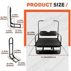 Rear Flip Seat Kit For Ezgo Golf Cart Txt 1994-2013  black  With Grab Bar Handle