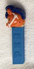 Pez No Feet Horse Vintage  Head Orange blue Head W  White Bridle  Blue Stem