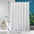 Long Shower Curtain Liner 78 Inches Height-water-repellent Fabric Shower Curt   