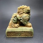 Chinese Dragon Statue Figurine Imperial Jade Seal Crafts Decoration Accessories