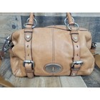 Vintage Fossil Maddox Mason Pebbled Leather Brown Doctors Shoulder Bag Zb5033